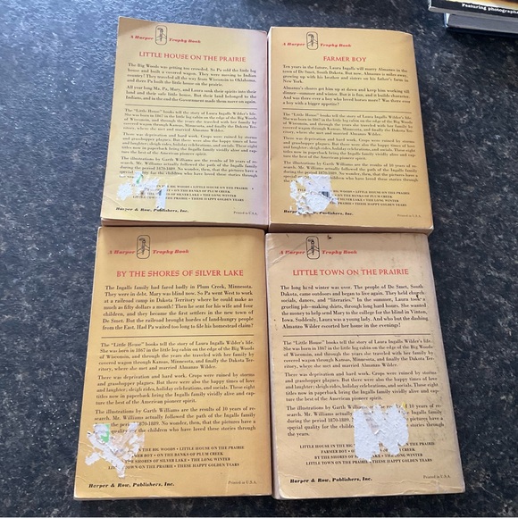 Vintage Little House On The Prairie Books Laura Ingalls Wilder Set of 4 - Picture 2 of 9